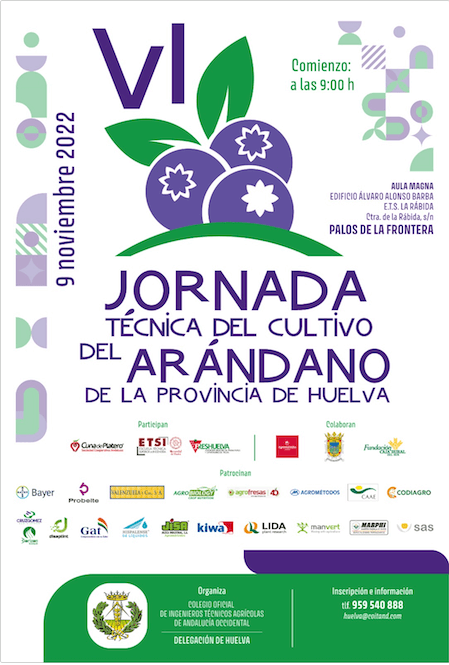 VI Jornada Técnica del cultivo del Arándano el 9 de noviembre en el Campus de la Rábida